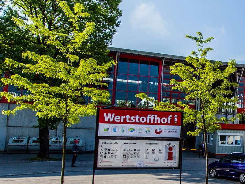 Wertstoffhof Schild