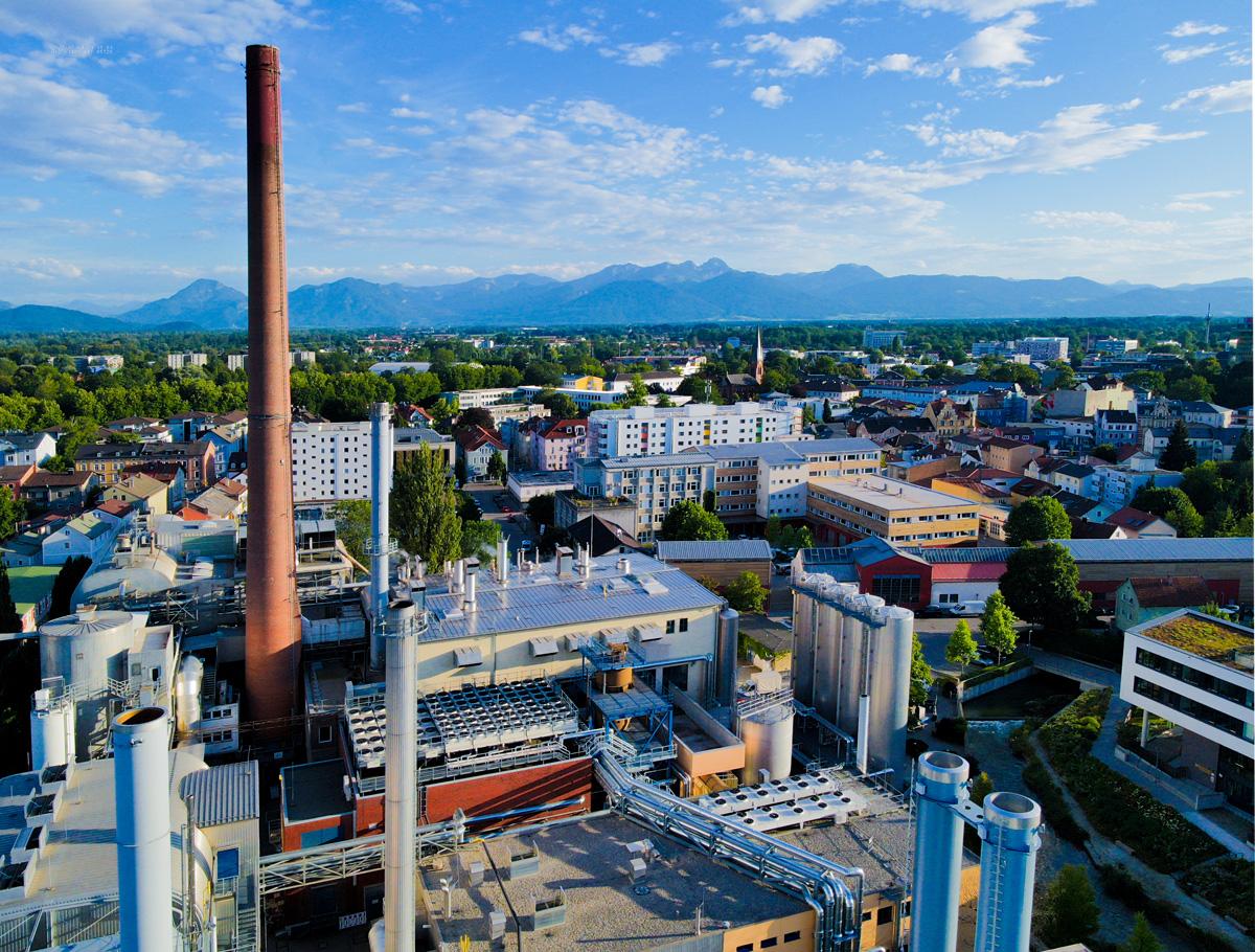 Luftbild vom Müllheizkraftwerk